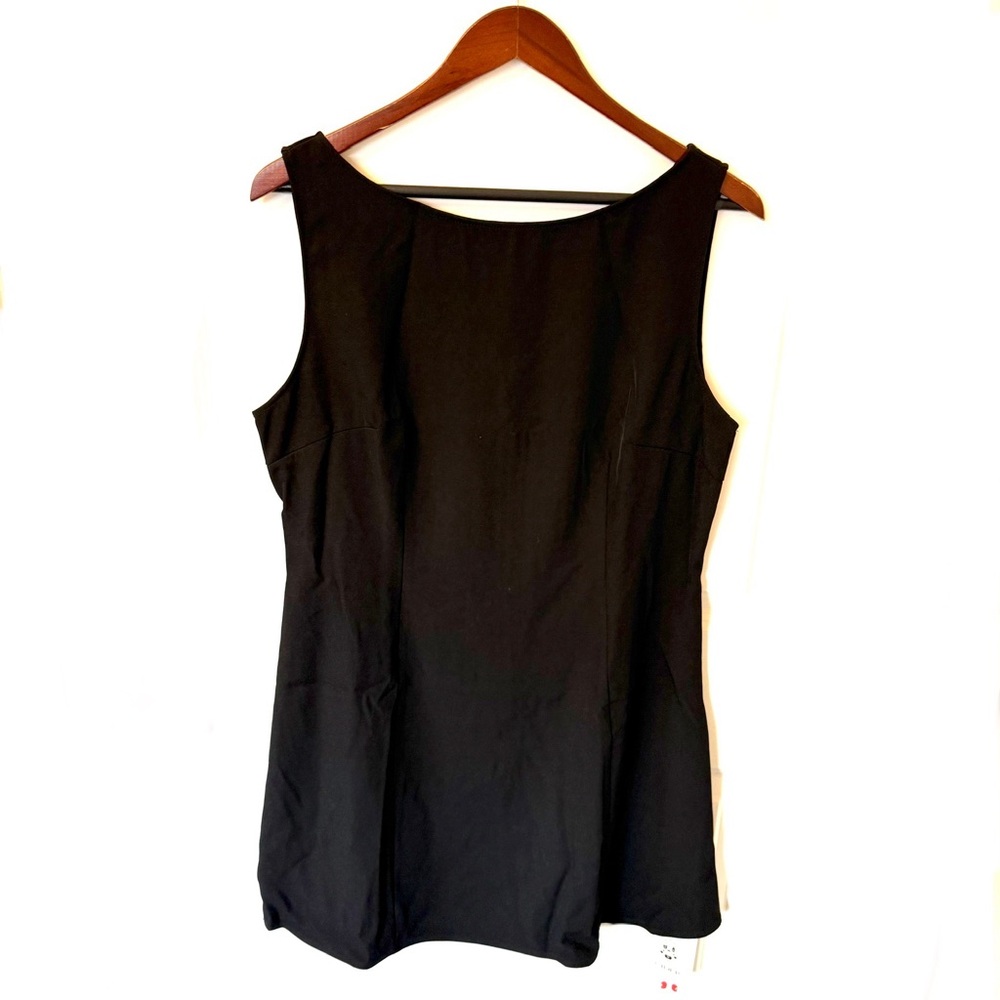 Cider Black Back V Neck Dress NWT